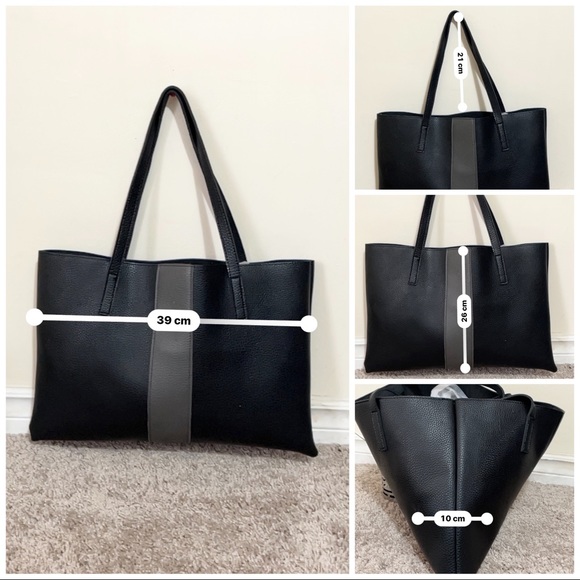 Vince Camuto Vegan Leather Open Tote Bag - Picture 9 of 9